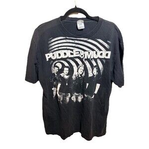 Vintage Puddle of Mud Y2K 2007 Concert Band Tshirt Black Large